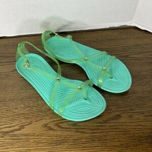 Crocs Women's Really Sexi Flip Sandal Strappy Jelly Aqua Green